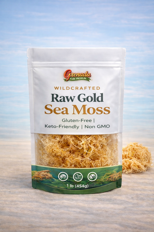 Wildcrafted Raw Gold Sea Moss – 1 lb (454g)
by Grenada Pure Premium