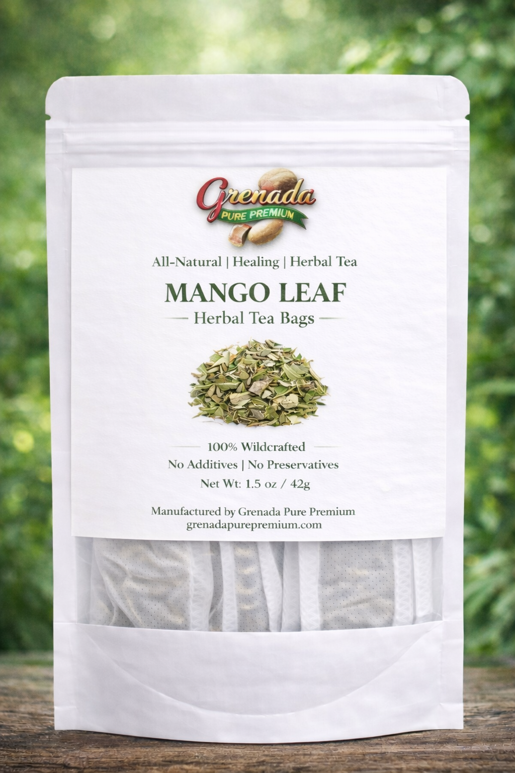 Grenada Pure Premium Mango Leaf – Herbal Tea Bags (Immune & Wellness Support)